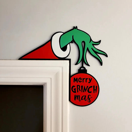 Merry Grinchmas deurversiering of raamversiering